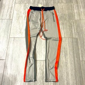 NWT MNML track pants size medium grey and orange